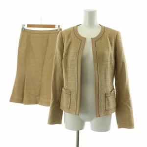 カジュアルスーツ セットアップ 2点セット 上下 マーメイドスカート ノーカラージャケット ひざ丈 7