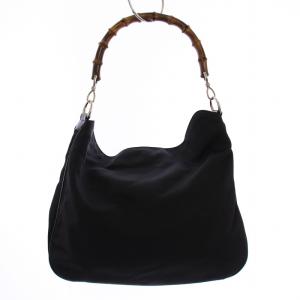 ✨GUCCI✨ハンドバッグ ロゴプレート ブラック レザー ハンドバッグ GGキャンバス レザー ブラック 28628（2024/11/03