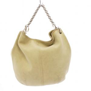 LOEWE チェーン ハンドバッグ スエード ベージュ