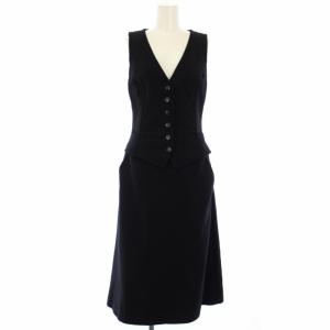 ワンピース ロング ノースリーブ シルク 40 黒 EDR6G UBAQ /TK