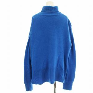 LE CIEL BLEU タートルネック ニット 22A61409 ウール カシミヤ混 長袖 セーター 36 青 ブルー /G