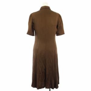 FENDI シャツワンピース ひざ丈 半袖 J-I38 茶 /TK