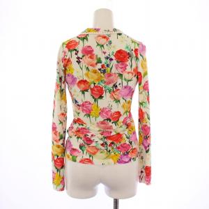 Blumarine カーディガン 長袖 Vネック 花柄 38 マルチカラー /BM