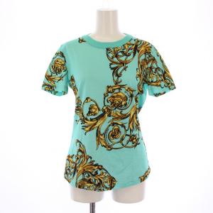 Tシャツ カットソー 半袖 クルーネック 総柄 緑 茶 /BM