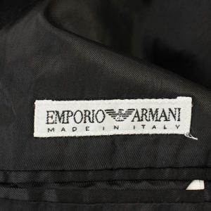 EMPORIO ARMANI チェスターコート D1L8200 ダブル ロング コート 48 黒 ブラック /G