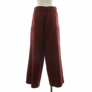 To b. by agnes b. ワイドパンツ バギー ベルト付き 38 ボルドー 5300WQ06 /NQ