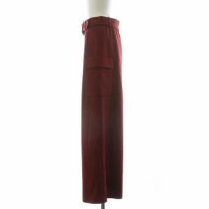 To b. by agnes b. ワイドパンツ バギー ベルト付き 38 ボルドー 5300WQ06 /NQ