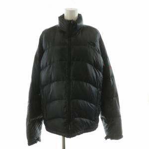 ダウンジャケット アウター ジップアップ アコンカグア ロゴ L ブラック ND18803 /NQ