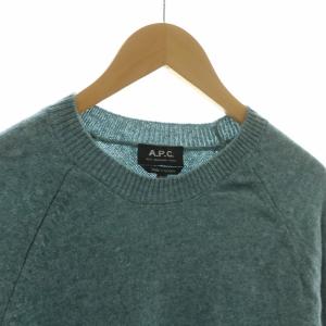A.P.C. ニット セーター 長袖 プルオーバー クルーネック M ブルー 24252-1-83231 /NQ