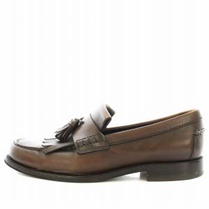 TOD'S タッセルローファー レザー ローファー 26cm 茶 ブラウン /G