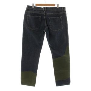 DIESEL BLACK GOLD TYPE-2864 デニムパンツ ジーンズ ジーパン 切替 ボタンフライ 36 カーキ インディゴ /NQ