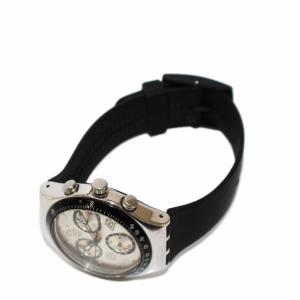 SWATCH irony 腕時計 クロノグラフ クオーツ ラバーバンド シルバーカラー ブラック /KH