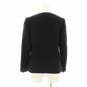 Christian Dior ノーカラージャケット 総裏地 1B ウール M 黒 ブラック 3090KB04 /KU