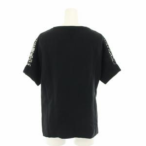 LOUIS VUITTON Tシャツ モノグラムレース シルク 34 ブラック SS13IF F3BL04B6K
