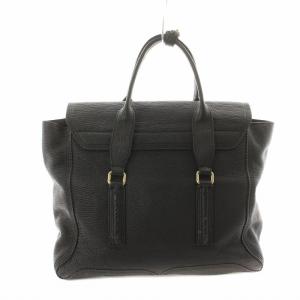 3.1 phillip lim パシュリミディアムサッチェル ハンドバッグ レザー ブラック /NQ