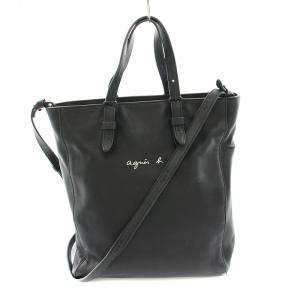 2wayトートバッグ ハンドバッグ ショルダーバッグ レザー 黒 ブラック MS03B-01 /YT D