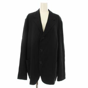 ヨウジヤマモト テーラードジャケット シングル シルク レーヨン 黒 ブラック YB-J16-400 /KU