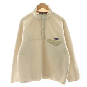 99年製 シンチラ スナップT フリースジャケット プルオーバー アウター L 白 ホワイト 25450