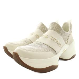 MICHAEL KORS スキューバ スリッポン OLYMPIA SLIPON スニーカー シューズ ロゴ 8.5 ベージュ SG23D