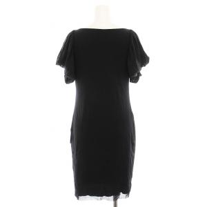 VIVIENNE TAM ワンピース ミニ 花モチーフ 半袖 0 黒 015-140015 /YM