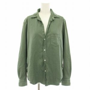 アイリーン/PCD EILEEN/PCD シャツ ブラウス オープンカラー 長袖 ダメージ加工 XS カーキ