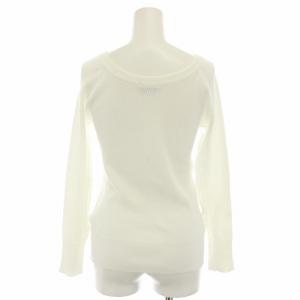 JOHN SMEDLEY ニット セーター Uネック 長袖 コットン S 白 ホワイト /YT