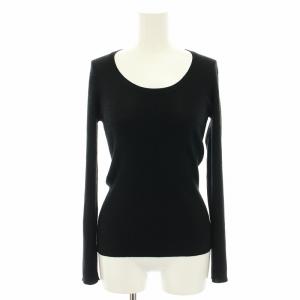 11AW リブニット セーター 長袖 絹 シルク混 カシミヤ混 黒 ブラック 11080500323030