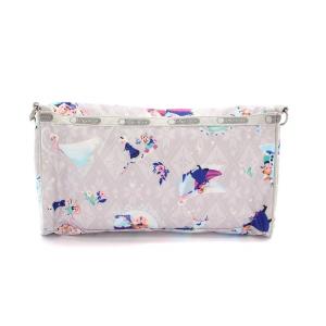 LesportSAC ディズニー アナと雪の女王 ショルダーバッグ クラッチバッグ 総柄 ライトグレー /YM