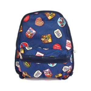 ケロッグ kellogg's リュックサック デイバッグ 総柄 ブルー /YM
