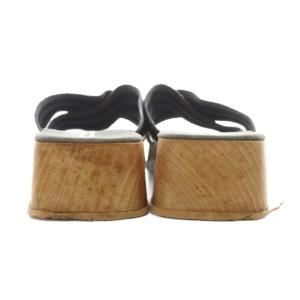 HERMES フールトゥウッド サンダル 38 グレー /AN34 D