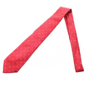 CHANEL ネクタイ レギュラータイ ココマーク ロゴ ドット柄 シルク 赤 レッド /KU