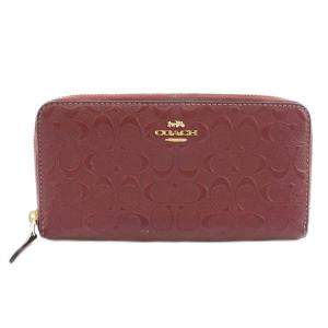 ラグジュアリー デボスド シグネチャー レザー アコーディオン ジップ アラウンド 長財布 ラウンドジップ