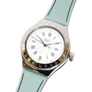 AUTOMATIC IRONY 腕時計 自動巻き ラバーバンド シルバーカラー 水色 YAS403 /KH