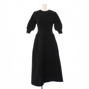ワンピース ロング 半袖 F ブラック 2199892 /BM