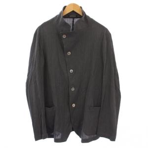 ジャケット アウター アシンメトリー ショート丈 ストレッチ ワンカラー 52 グレー /BB