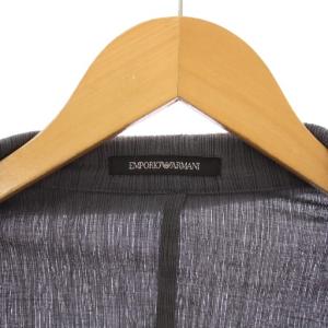 EMPORIO ARMANI ジャケット アウター アシンメトリー ショート丈 ストレッチ ワンカラー 52 グレー /BB
