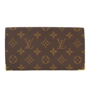 ポルト シェキエ ダブル モノグラム 長財布 二つ折り 旧型 茶 M62223 /TK OH D