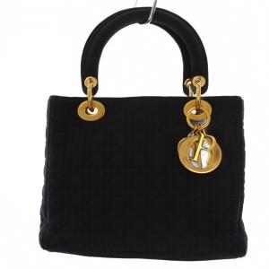 カナージュ レディディオール ハンドバッグ ナイロン ブラック