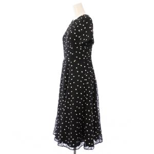 Diagram GRACE CONTINENTAL ワンピース ドット 半袖 レース ひざ丈 36 黒 3733 5058-0 /TK