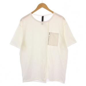 cool touch zip-pocket S-S Tシャツ カットソー 半袖 クルーネック M 白 7212