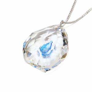 ネックレス Neon Dark Blue バロックカット ペンダント クリア ブルー /KH