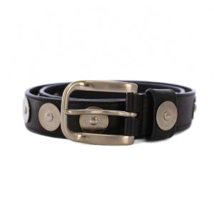 ベルト メタルリング ベルト レザー 34/85 ブラック