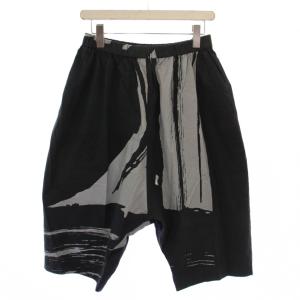 芽風 サルエルパンツ 総柄 38 黒 07125087 /BM