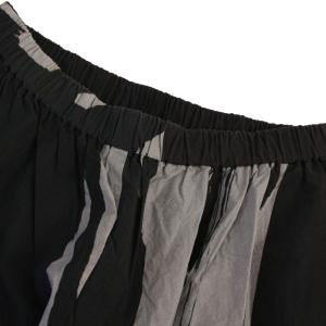 Senso unico 芽風 サルエルパンツ 総柄 38 黒 07125087 /BM