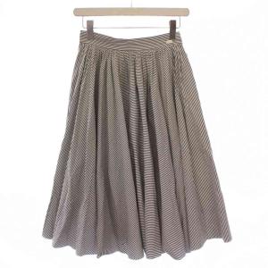 フレアスカート 38 ホワイト ブラック 34202