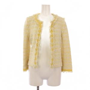 ノースカラージャケット ツイード 38 29465