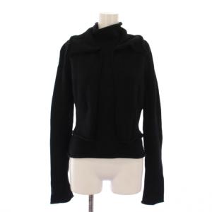 アンサンブル ニット セーター ノースリーブ ハイネック カーディガン 長袖 38 黒 /BM