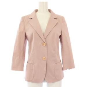 テーラードジャケット シングル 背抜き 七分袖 IJ38 ピンク 60411601 /TK
