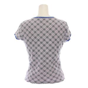 BURBERRY BLUE LABEL Tシャツ カットソー 半袖 チェック M 青 水色 紺 紫 FAF57-564 /YM