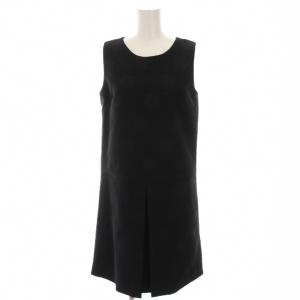 ワンピース ひざ丈 ノースリーブ 花柄 M 黒 263-401500-010-3 /YM